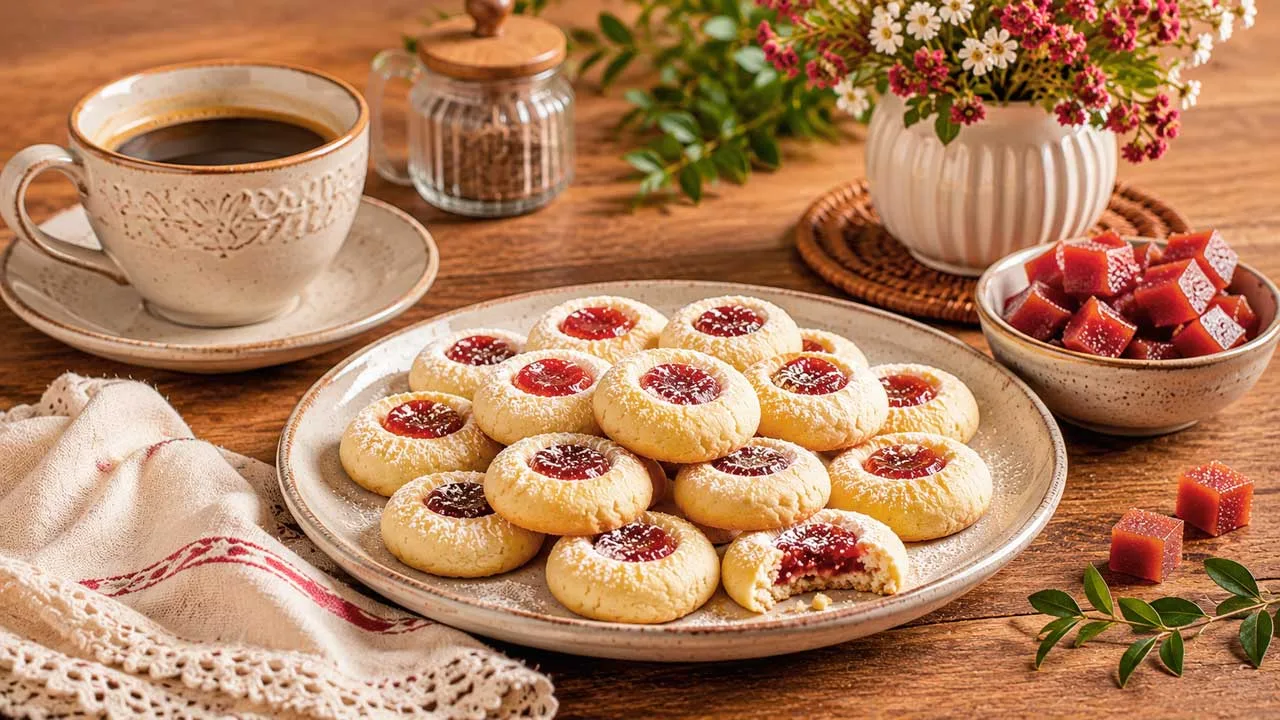 Biscoitos Amanteigados com Goiabada