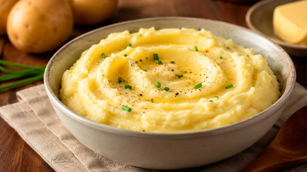 Purê de Batata Simples e Cremoso