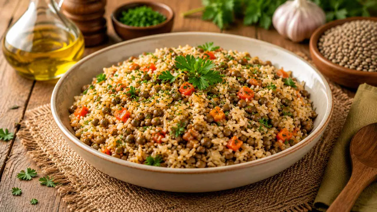 Arroz Integral com Lentilha