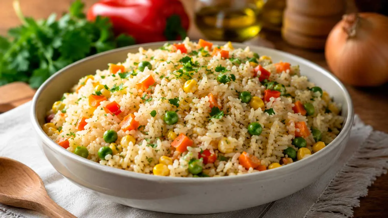 Arroz Temperado Simples e Fácil