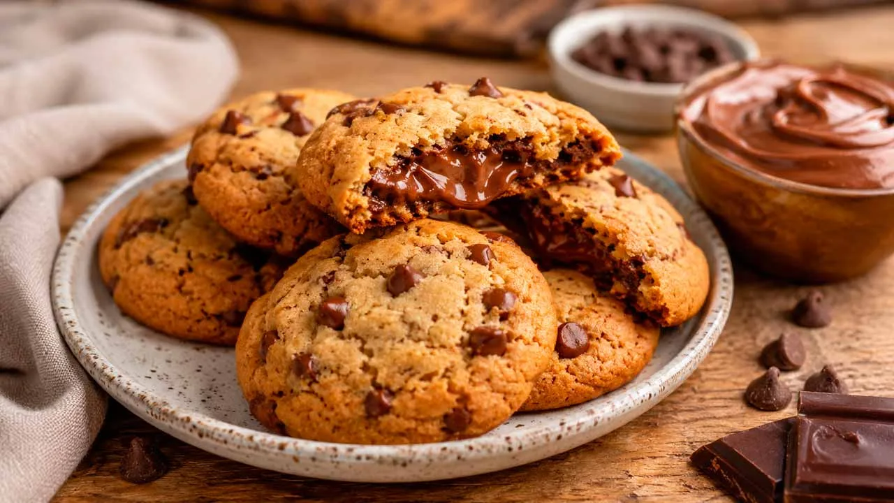 Cookies Recheados com Nutella