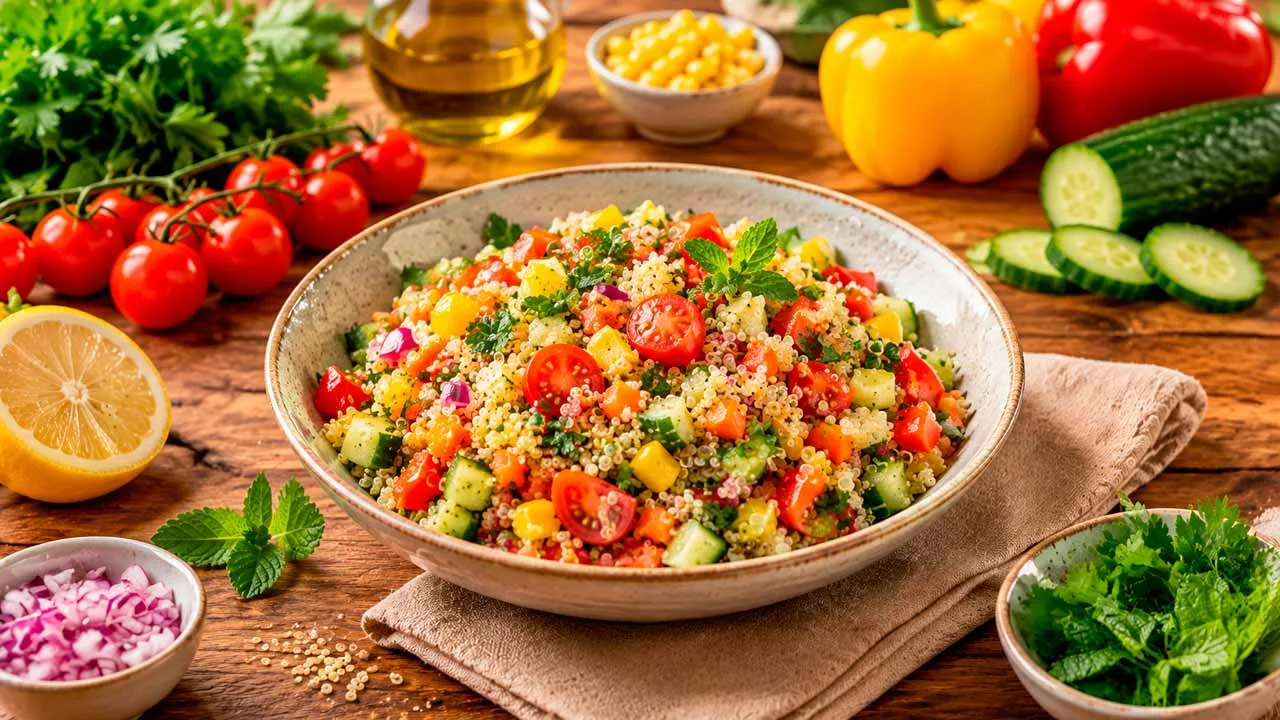 Salada de Quinoa com Legumes