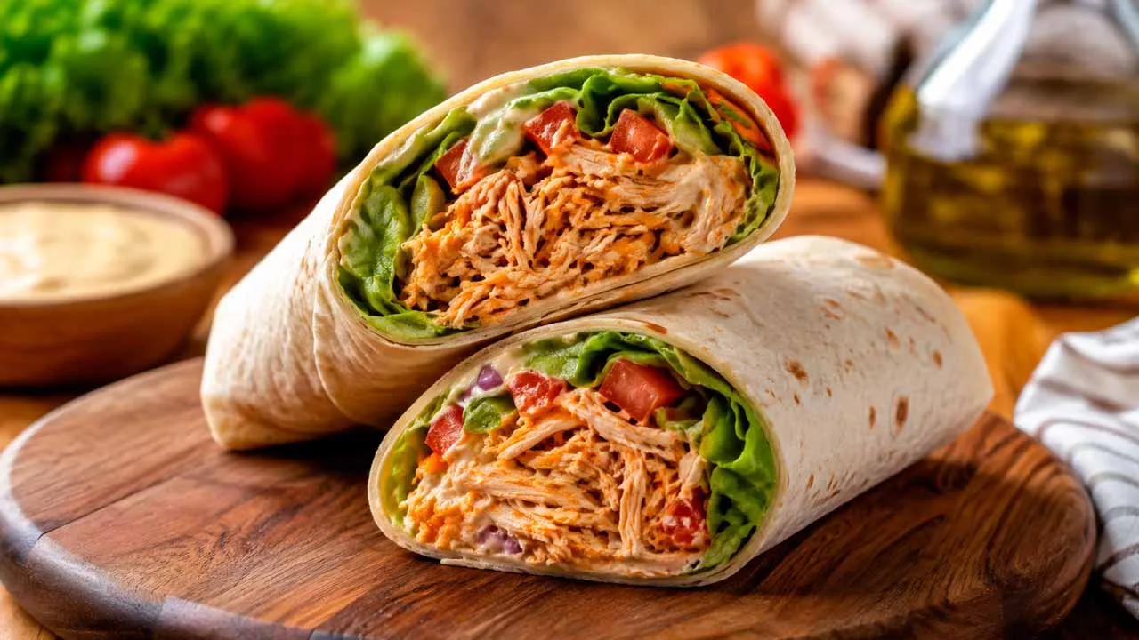 Wrap de Frango Desfiado