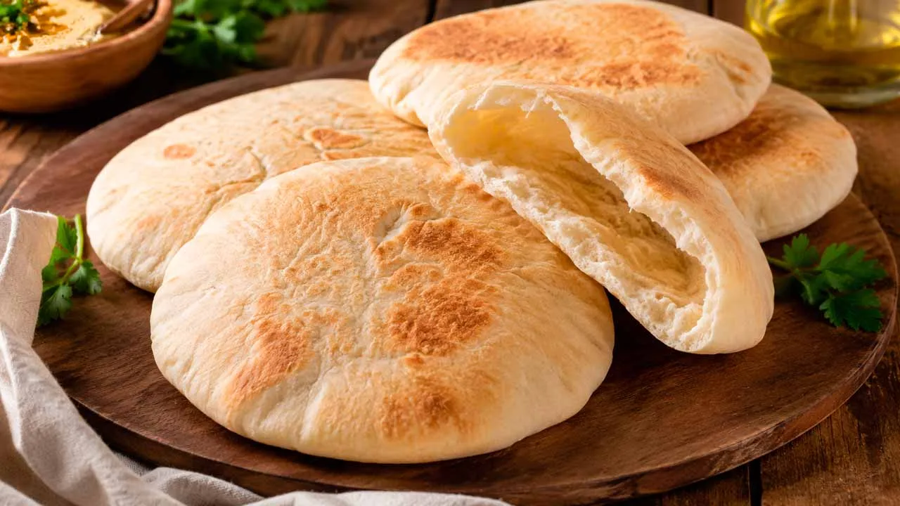 Pão Sírio (Pão Pita) Caseiro