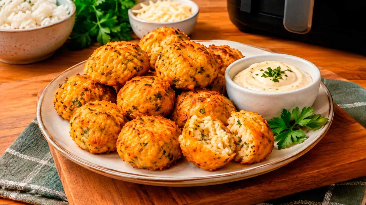 Bolinho de Arroz na Air Fryer