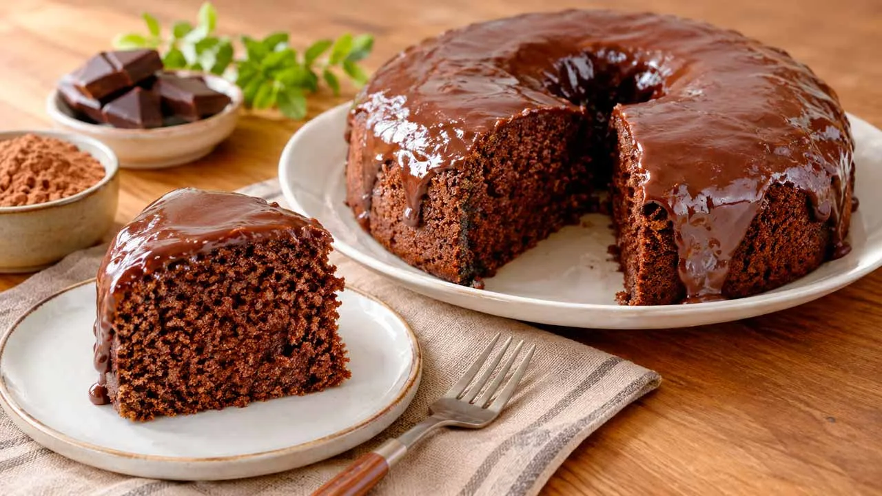 Bolo de Chocolate de Liquidificador sem Glúten e sem Lactose