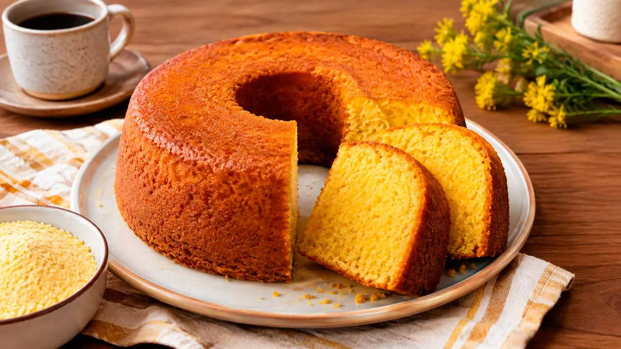 Bolo de Fubá sem Glúten e sem Lactose no Liquidificador