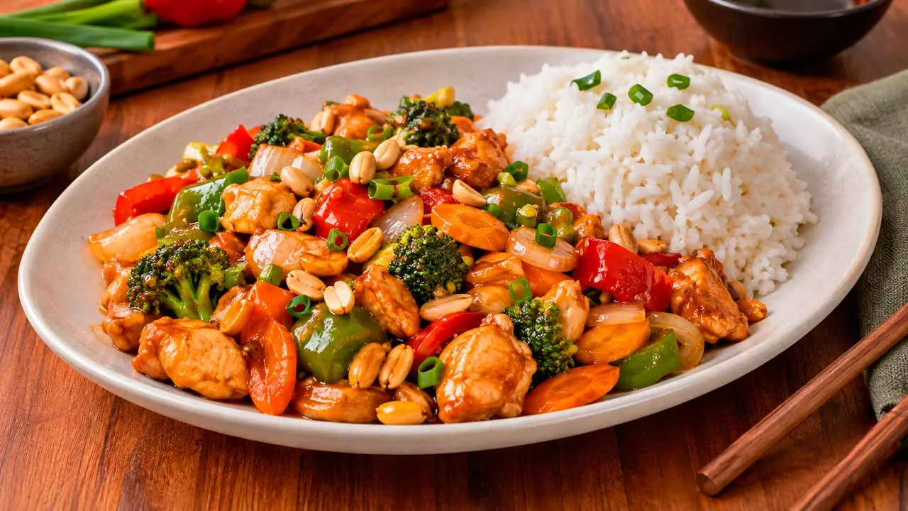 Frango Xadrez com Legumes Simples