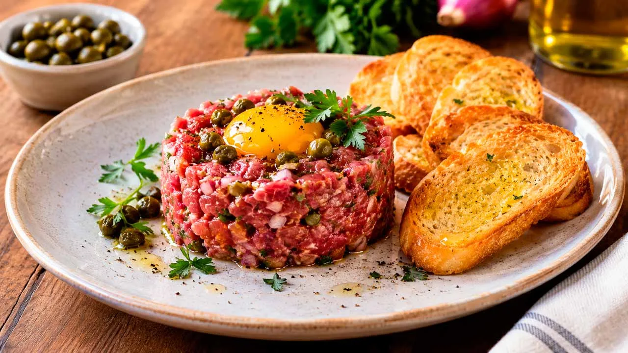 Steak Tartare com Torradas Artesanais